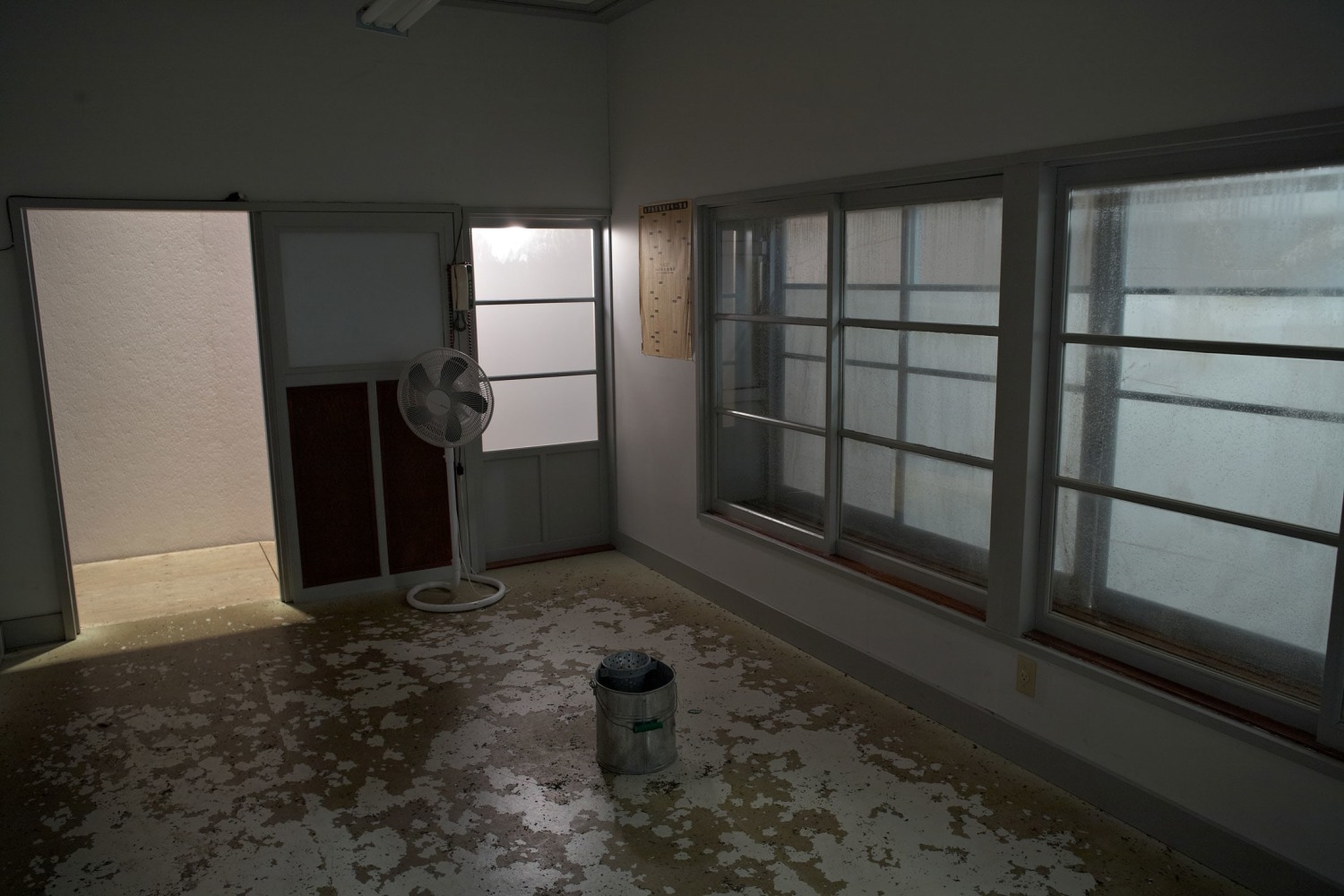 Janet Cardiff and&amp;nbsp;George Bures Miller
Storm Room, 2009
Mixed media installation including wood and glass structure, water, audio, and strobe lighting
Duration: Approximately 10 minutes, looped
240&amp;nbsp;x 138 x 138 inches
(609.6 x 350.5 x 350.5 cm)