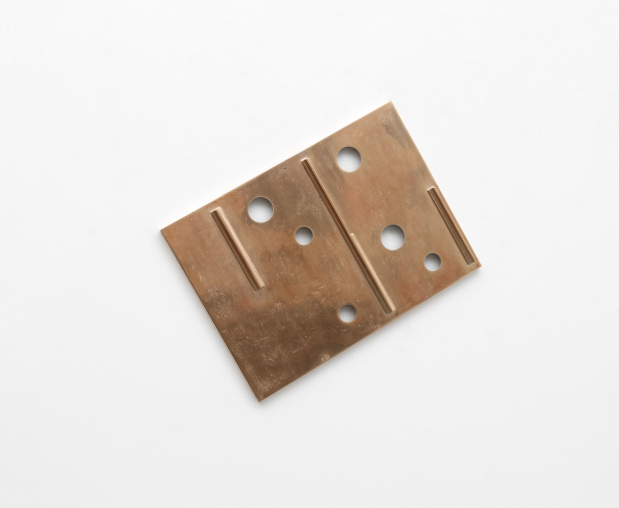 Richard Rezac
Untitled (18-05), 2018
Cast bronze
21 1/2 x 23 x 1 1/4 inches
(54.6 x 58.4 x 3.2 cm)