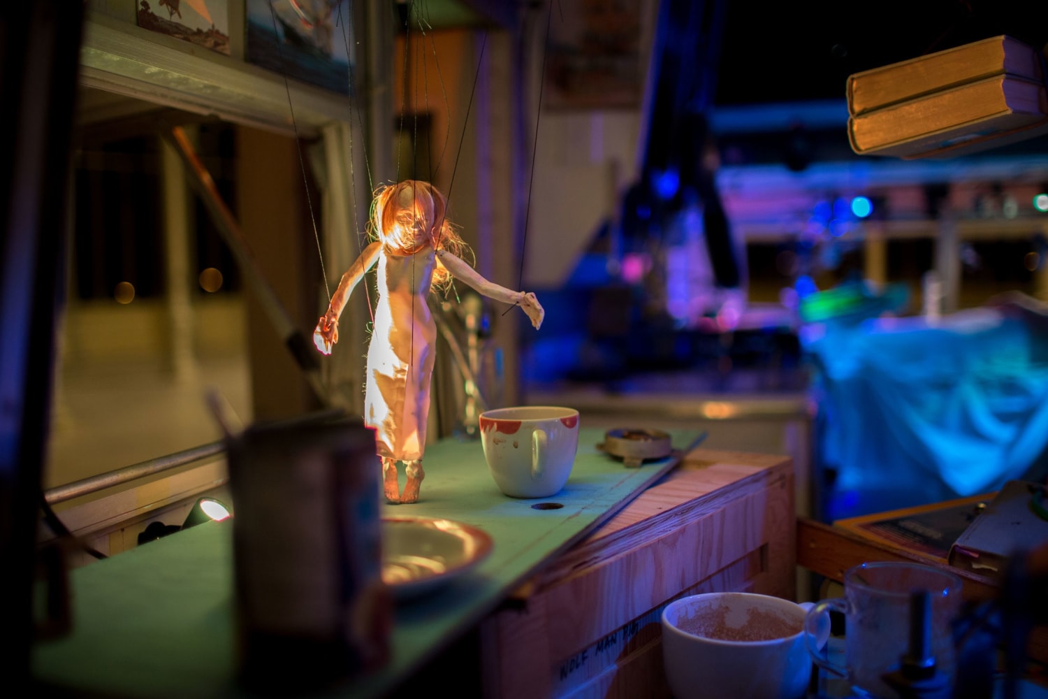 Janet Cardiff &amp;amp; George Bures Miller
The Marionette Maker,&amp;nbsp;2014
Detail
Mixed media installation including caravan, marionettes, robotics, audio, and lighting
​Duration: Approximately 14 minutes, looped
184 x&amp;nbsp;222 x&amp;nbsp;130 inches
(467.4 x 563.9 x 330.2 cm)