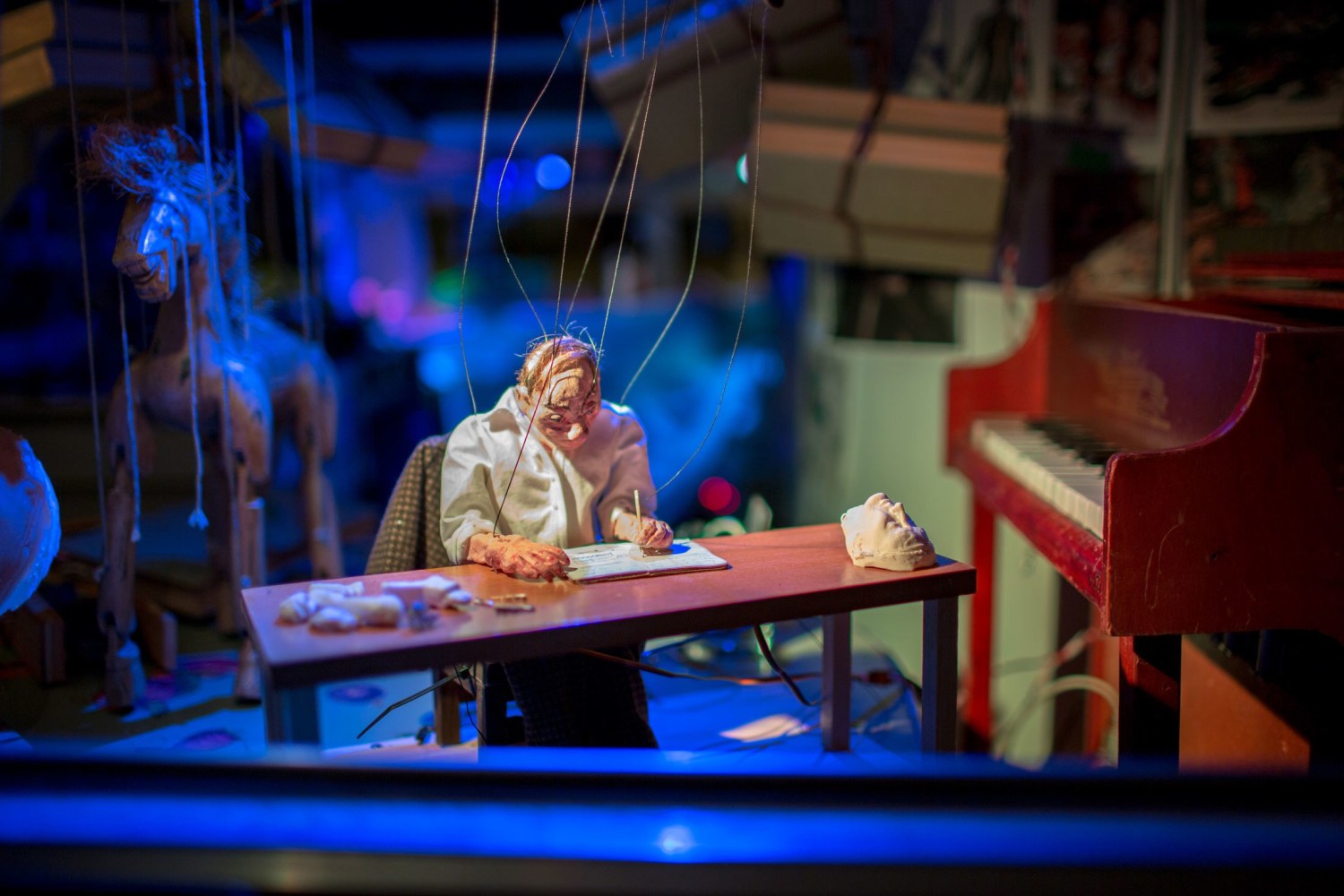 Janet Cardiff &amp;amp; George Bures Miller
The Marionette Maker,&amp;nbsp;2014
Detail
Mixed media installation including caravan, marionettes, robotics, audio, and lighting
​Duration: Approximately 14 minutes, looped
184 x&amp;nbsp;222 x&amp;nbsp;130 inches
(467.4 x 563.9 x 330.2 cm)