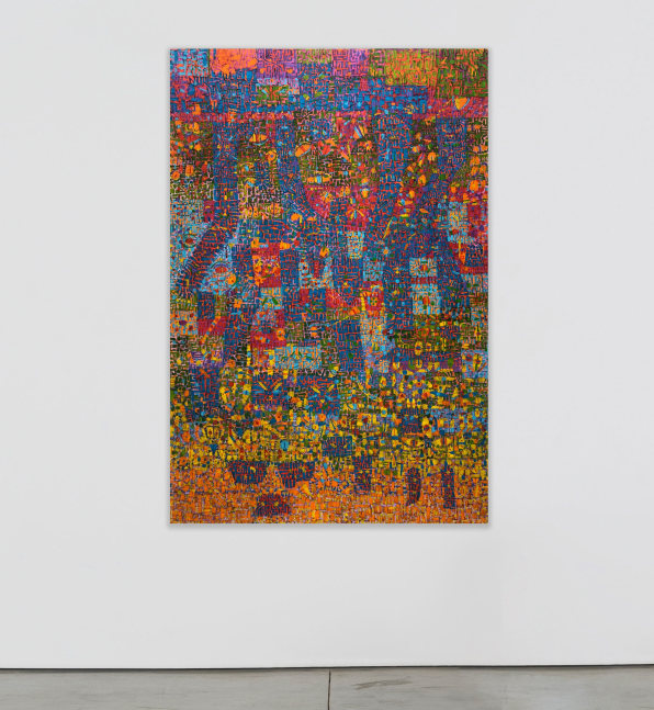 Tomm El-Saieh
Vilaj Imajin&amp;egrave;, 2021
Acrylic on canvas
72 x 48 inches
(182.9 x 121.9 cm)