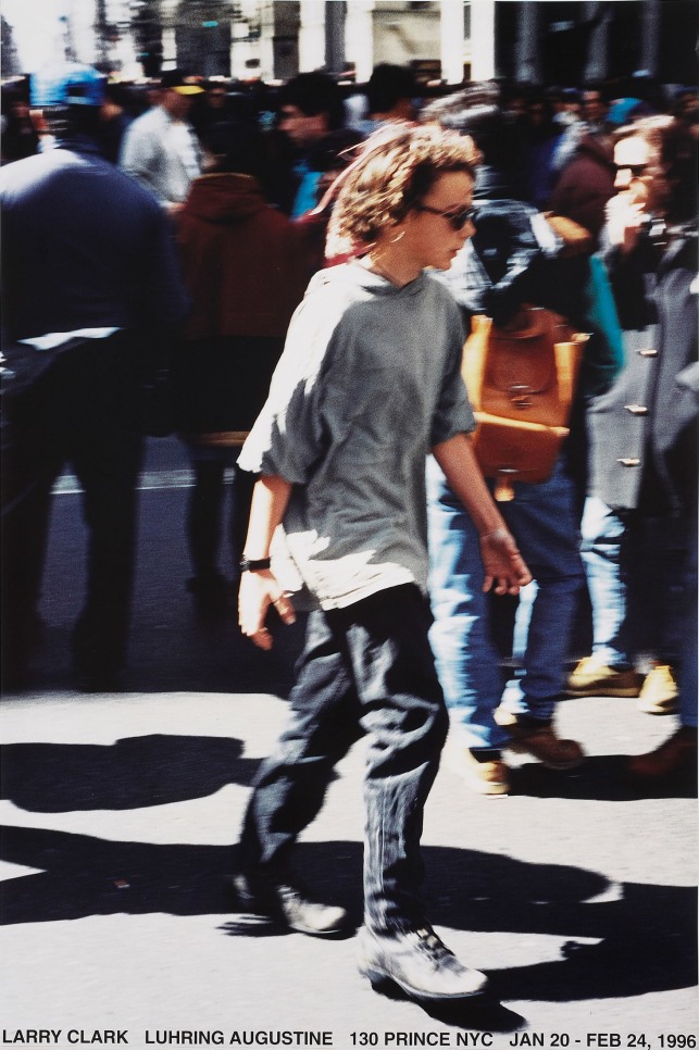 Larry Clark, exhibition poster, January 20 – February 24, 1996